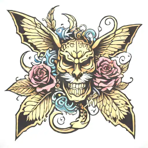 100 dollars tattoo design idea