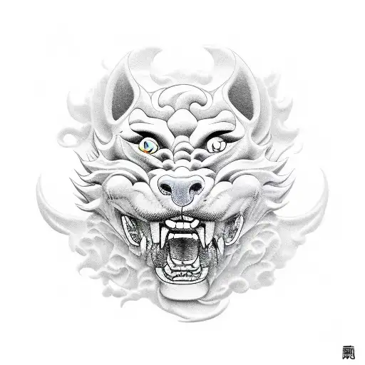 Foo Dog tattoo design idea
