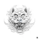 Foo Dog tattoo design idea