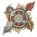 magic: the gathering mana symbols tattoo design idea