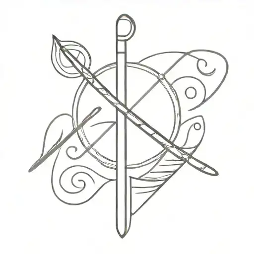 outrigger canoe paddles tattoo design idea
