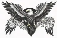 eagle wings tattoo design idea