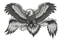 eagle wings tattoo design idea