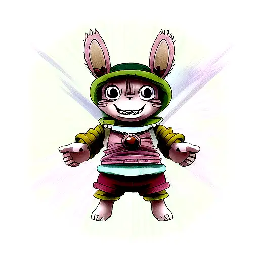 giant scary Tony Tony chopper form one peace  tattoo design idea