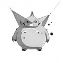 Snorlax dressed as Gengar tattoo design idea