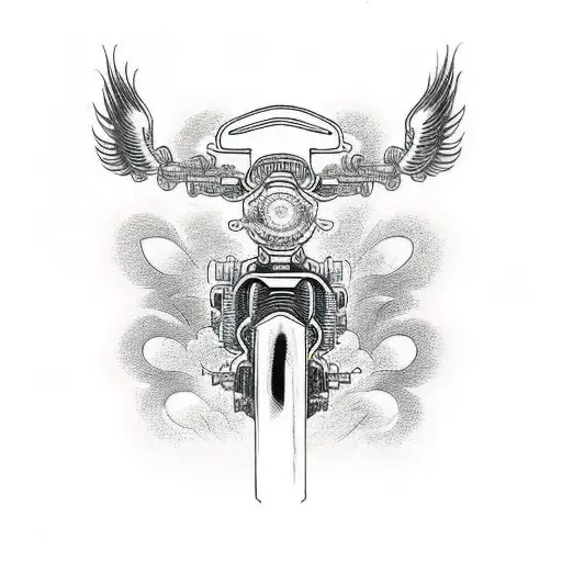 honda fury motorcycle tattoo design idea