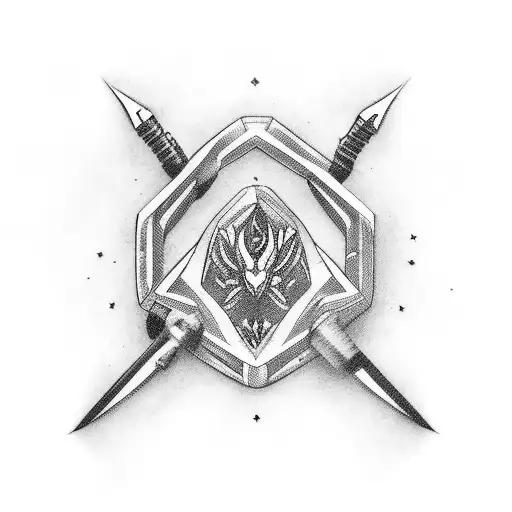 Karambit transforming into a majestic AWP with a scope tattoo design idea