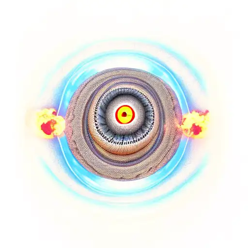 snake surrounding a planet on fire tattoo design idea