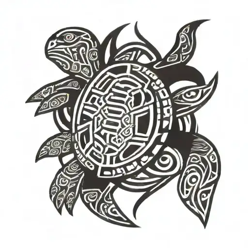 viking turtle tattoo design idea