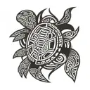 viking turtle tattoo design idea
