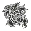 viking turtle tattoo design idea