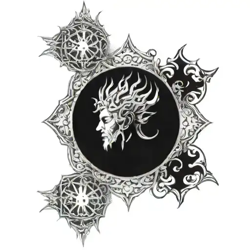 All the Gods, all the Heavens, all the hells they are within you  tattoo design idea