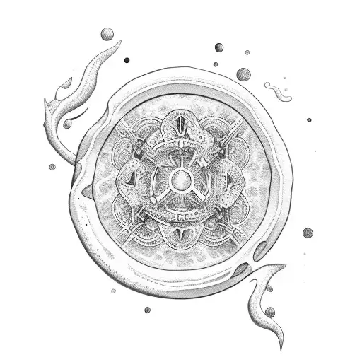 ocean peace classy tattoo design idea