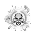 cancer and scorpio peace tattoo design idea