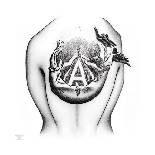 The Creation of Adam but god and Adam are black women  tattoo design idea