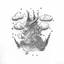 discord in a cloud tattoo design idea