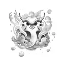 discord in a cloud tattoo design idea