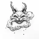 discord in a cloud tattoo design idea