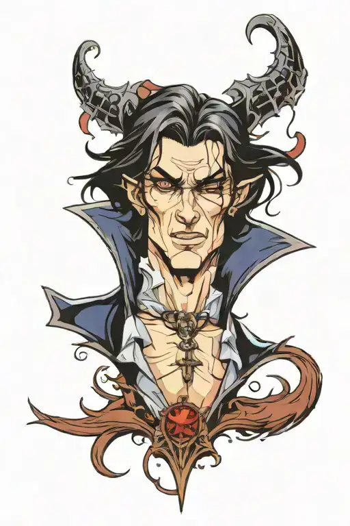 Sexy gay vampire castlevania tattoo design idea