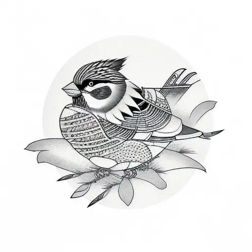 Sparrow tattoo design idea