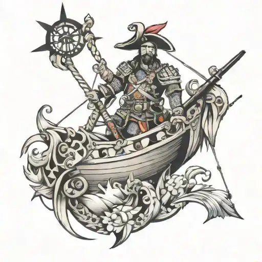 conquistador ships   tattoo design idea