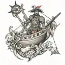 conquistador ships   tattoo design idea