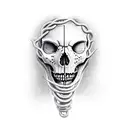 Medusa skeleton tattoo design idea