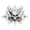 dark art,devil,black metal tattoo design idea