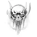 dark art,devil,black metal tattoo design idea