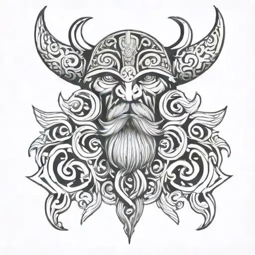 Viking throat tattoo tattoo design idea