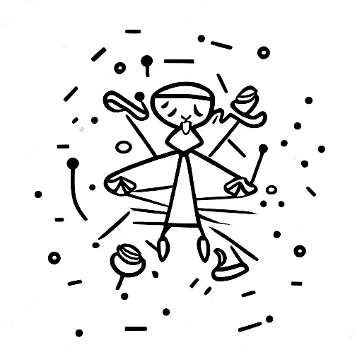 A juggling circus performer surrounded by rays of sunshine tattoo design idea