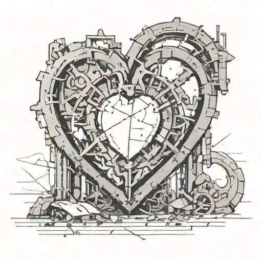 heart black as coal and beat to ruins, it's forged in steel but still beats true tattoo design idea