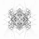 Trading graph transformed into a geometric pattern tattoo design idea