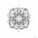 Trading graph transformed into a geometric pattern tattoo design idea