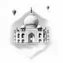 Taj Mahal tattoo design idea