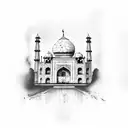 Taj Mahal tattoo design idea