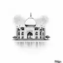 Taj Mahal tattoo design idea