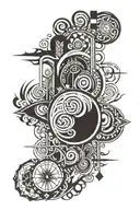 all those that wander are not lost time tattoo design idea