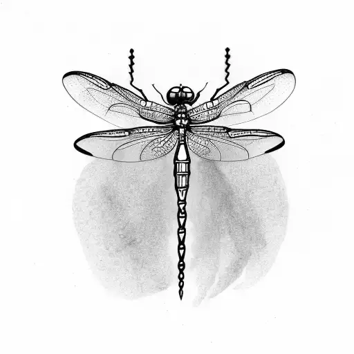 dainty dragonfly ethereal tattoo design idea