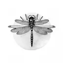 dainty dragonfly ethereal tattoo design idea