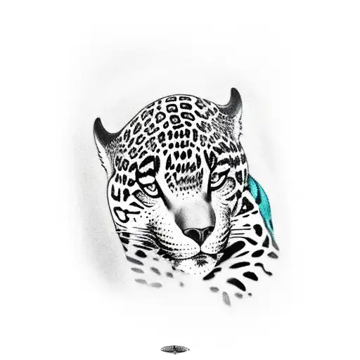 Jaguar, tucan y rana de ojos rojos tattoo design idea