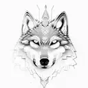 tribal wolf tattoo design idea