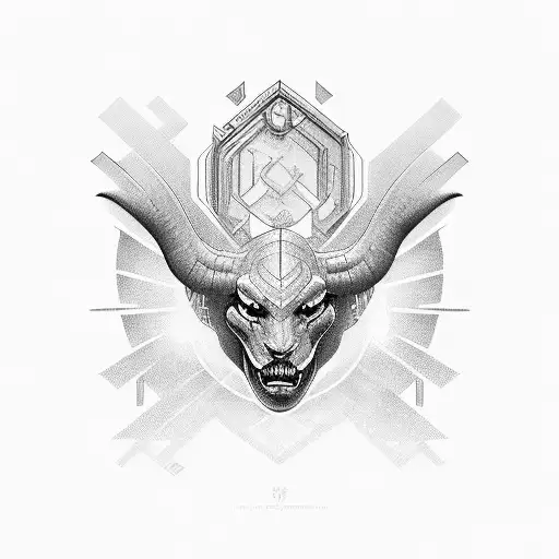 Lincon Zephyr Grille vertical art deco style tattoo design idea