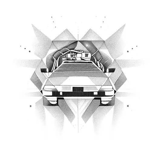 Delorean tattoo design idea