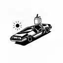 Delorean tattoo design idea