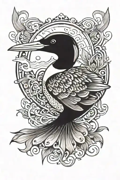 Loon tattoo design idea