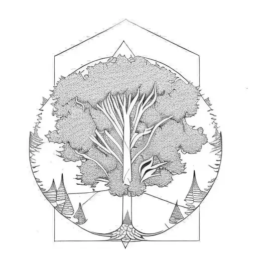 ash tree tattoo design idea