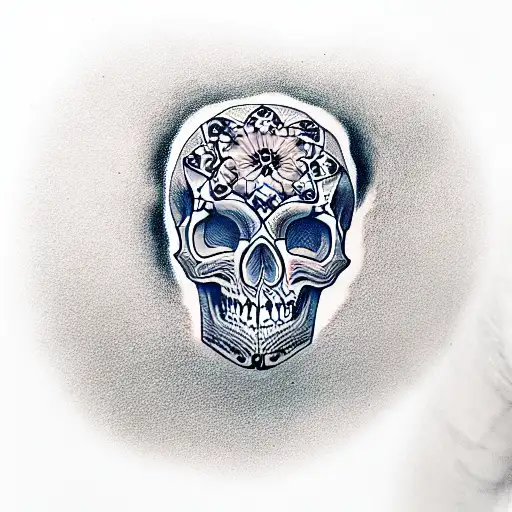 Skull tattoo design idea