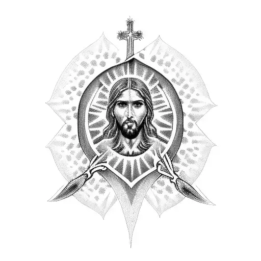 sacred heart of Jesus  tattoo design idea