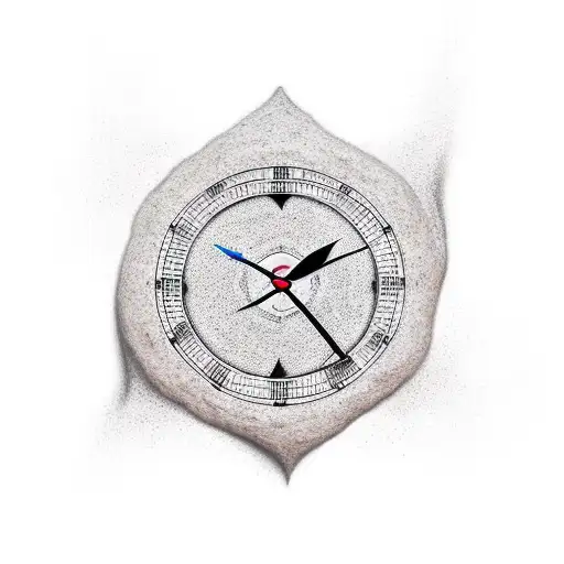 sand clock tattoo design idea